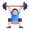 man lifting weights